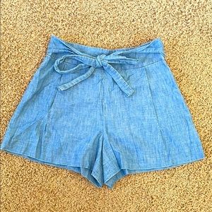 J. Crew Denim Tie High Waisted Short.